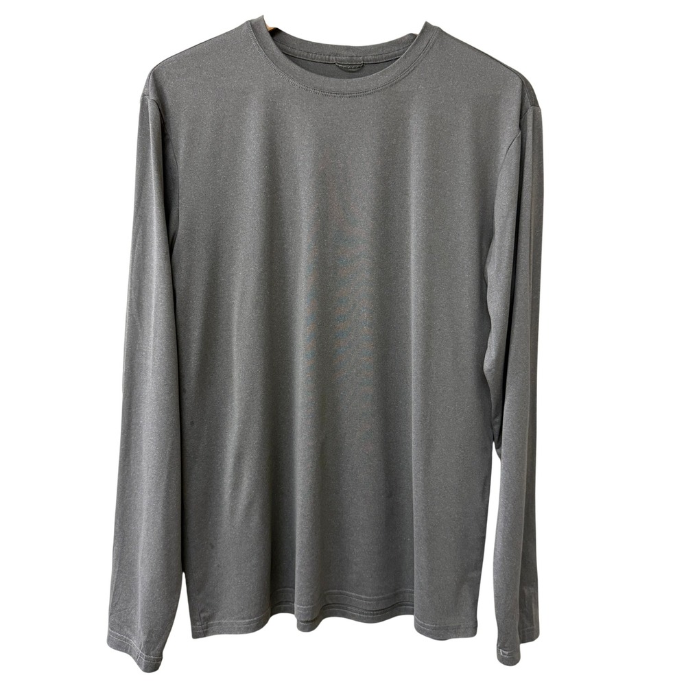 REI Co-op Mens Long Sleeve Performance Shirt Size Medium Gray Hiking Top Trails